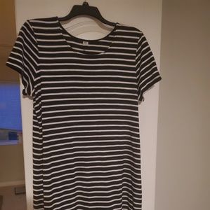 Striped body con dress